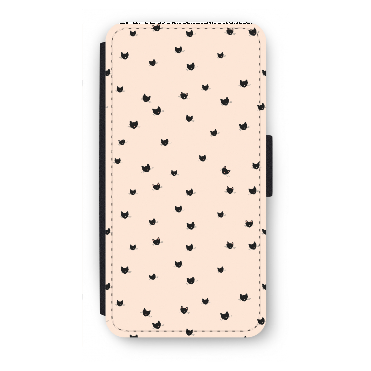 Kleine kattenkopjes: iPhone 7 Plus Flip Hoesje
