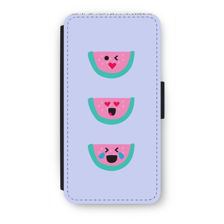 Smiley watermeloen: iPhone 7 Plus Flip Hoesje
