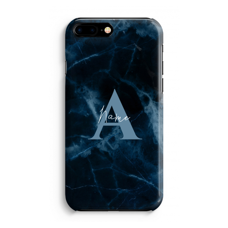 Midnight Marble: Volledig Geprint iPhone 7 Plus Hoesje