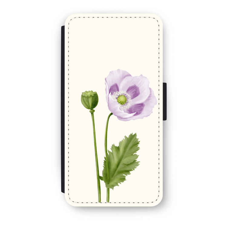 Purple poppy: iPhone 7 Plus Flip Hoesje