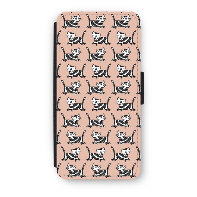 Zwarte poes: iPhone 8 Flip Hoesje