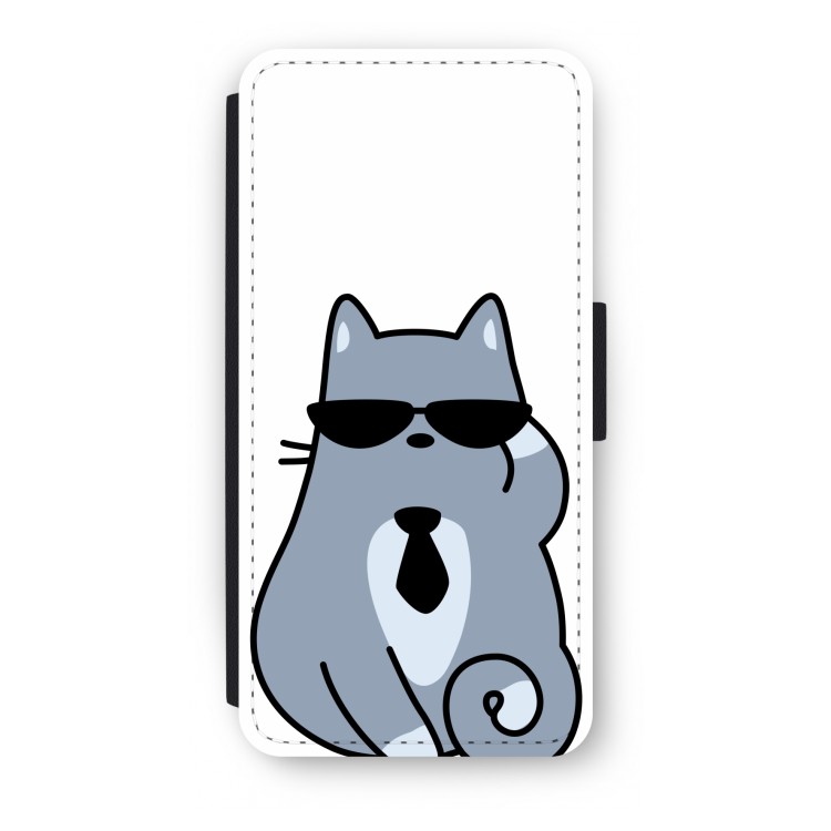 Cool cat: iPhone 8 Flip Hoesje
