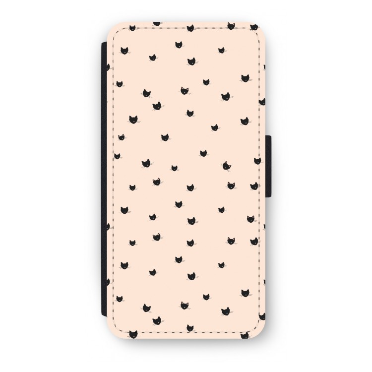 Kleine kattenkopjes: iPhone 8 Flip Hoesje