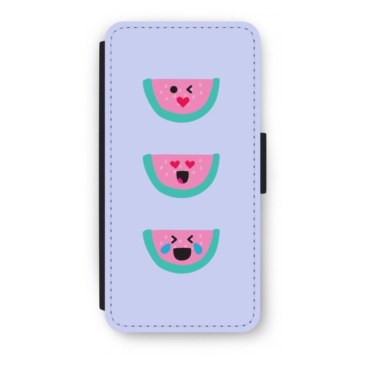 Smiley watermeloen: iPhone 8 Flip Hoesje