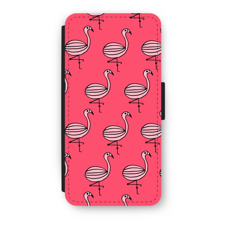 Flamingo: iPhone 8 Flip Hoesje