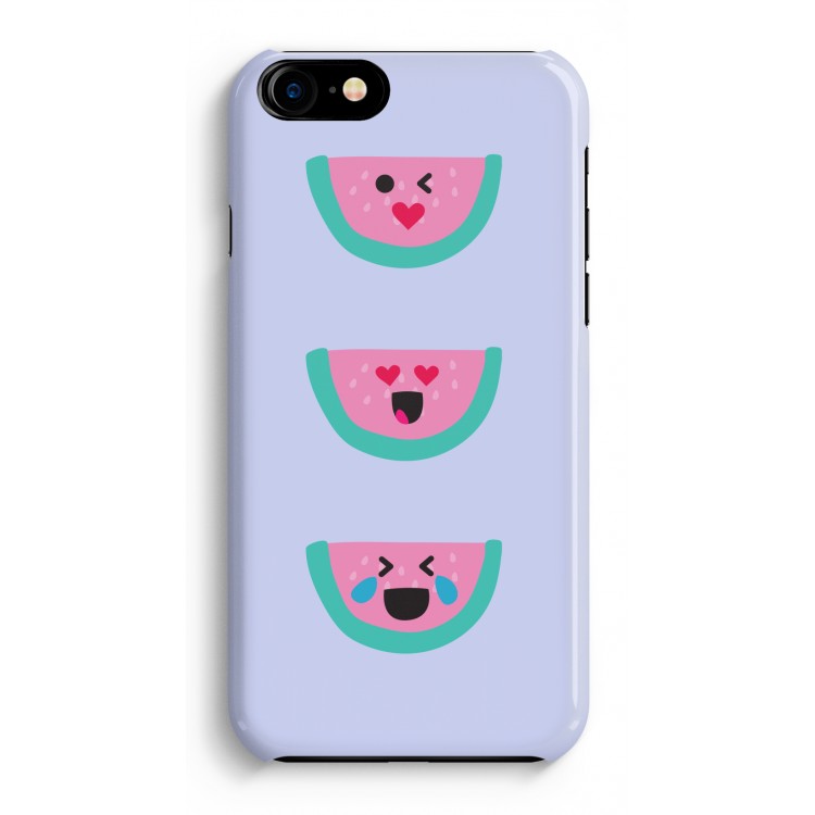 Smiley watermeloen: iPhone 8 Volledig Geprint Hoesje