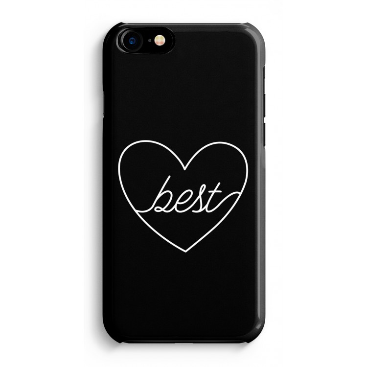 Best heart black: iPhone 8 Volledig Geprint Hoesje