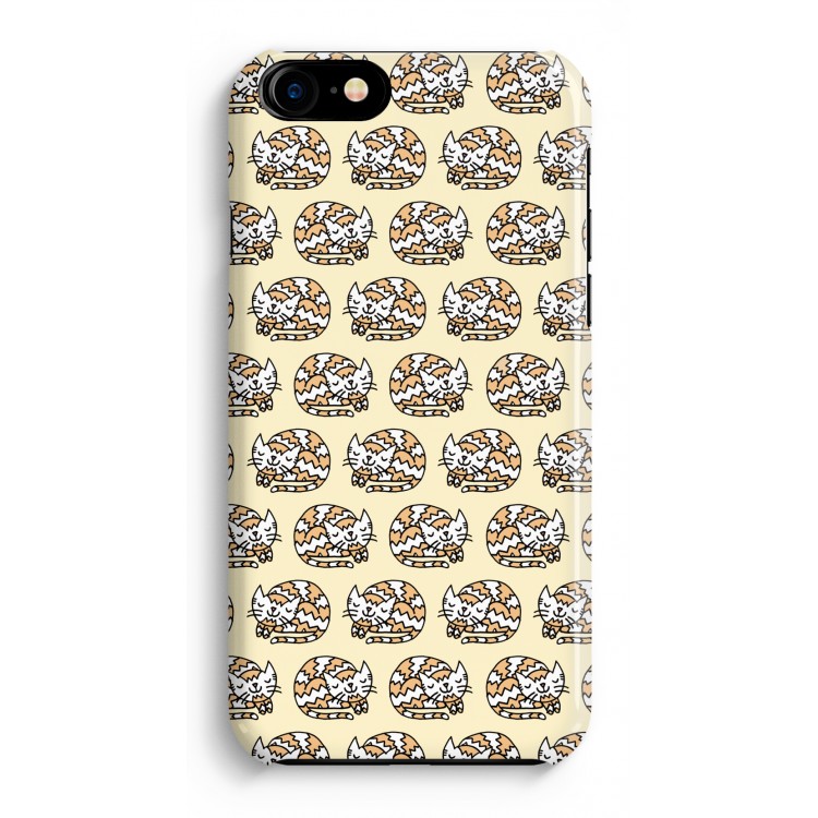 Slapende poes: iPhone 8 Volledig Geprint Hoesje