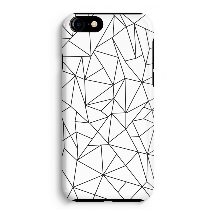 Geometrische lijnen zwart: iPhone 8 Tough Case