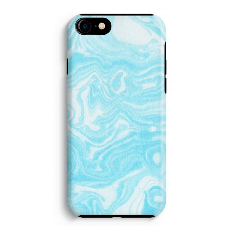 Waterverf blauw: iPhone 8 Tough Case