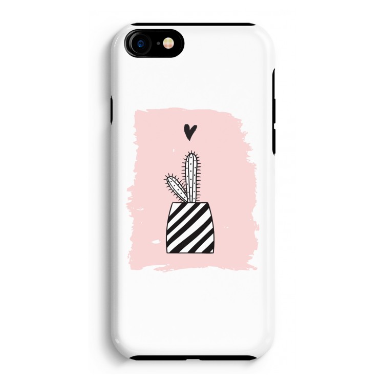 Zwart-wit cactus: iPhone 8 Tough Case