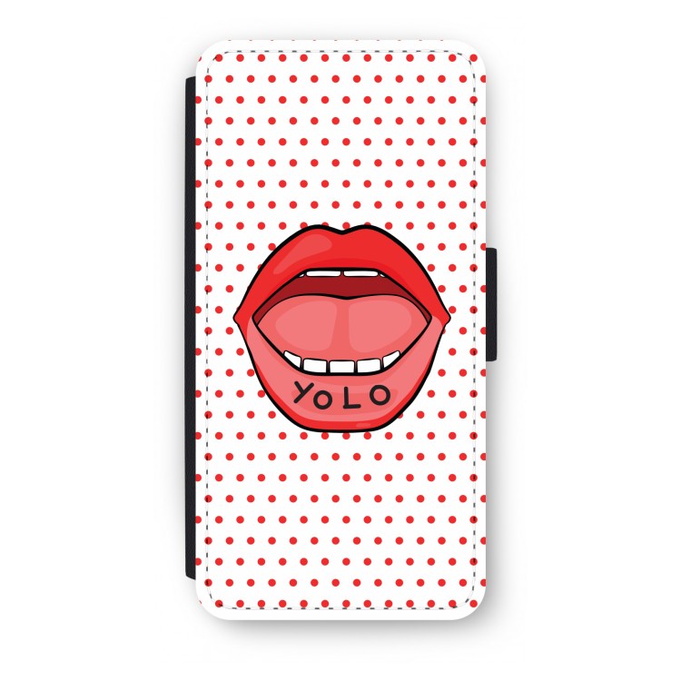 Yolo Denise: iPhone 8 Flip Hoesje