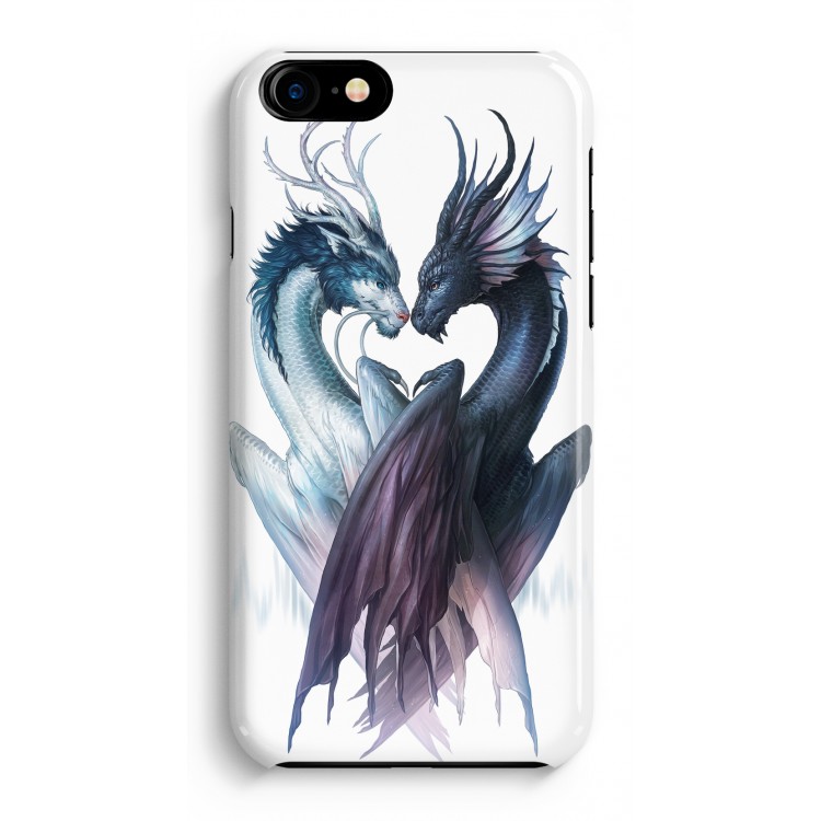 Yin Yang Dragons: iPhone 8 Volledig Geprint Hoesje