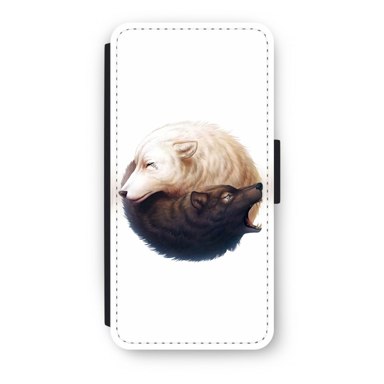 Yin Yang Wolves: iPhone 8 Flip Hoesje