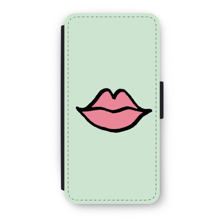 Kusje: iPhone 8 Flip Hoesje