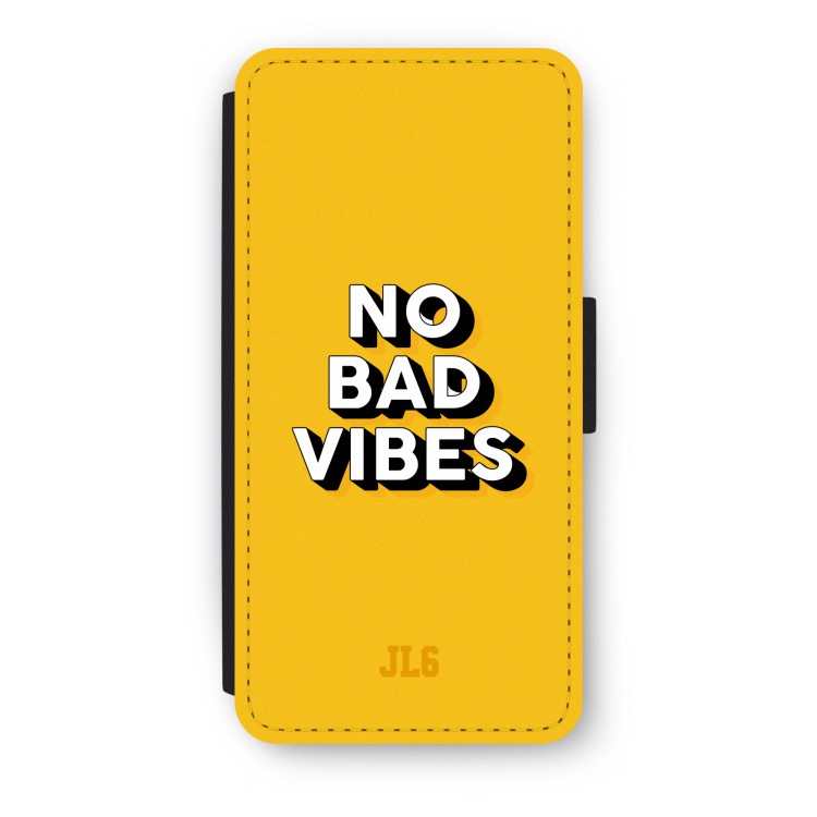 No Bad Vibes: iPhone 8 Flip Hoesje