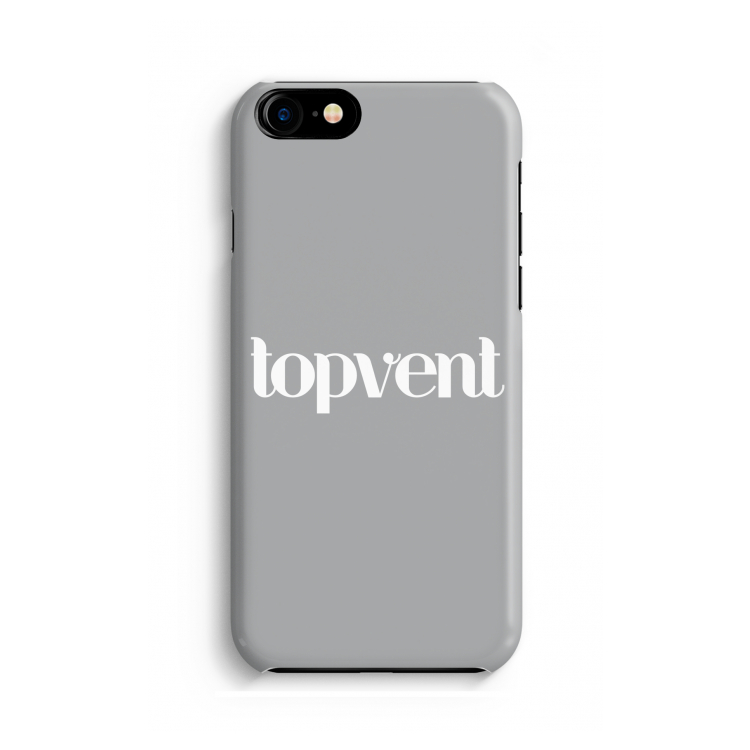 Topvent Grijs Wit: iPhone 8 Volledig Geprint Hoesje