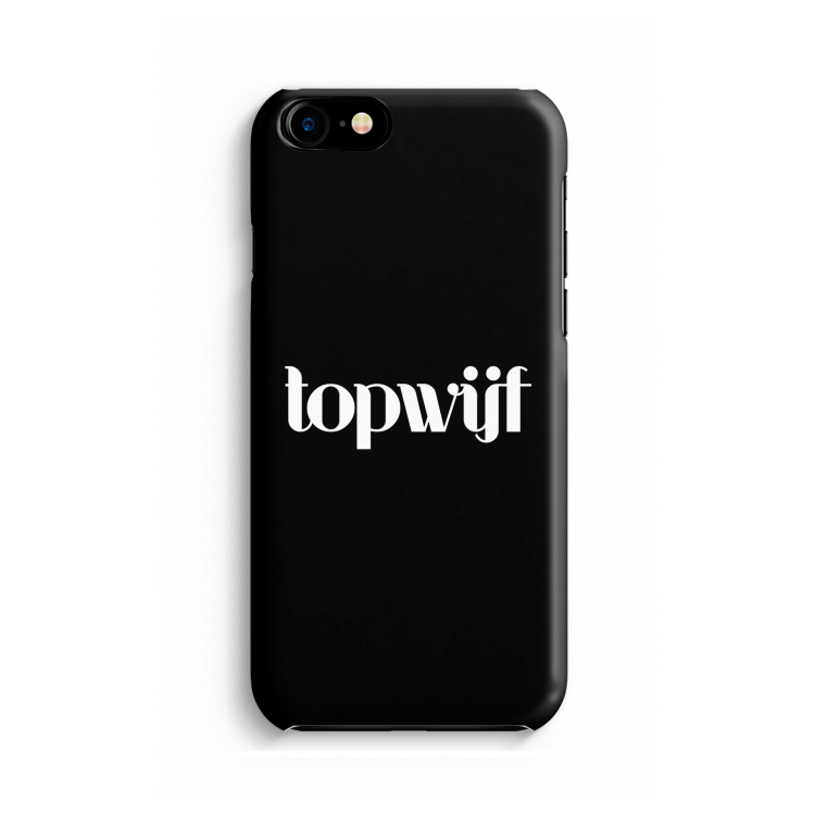 Topwijf Zwart: iPhone 8 Volledig Geprint Hoesje