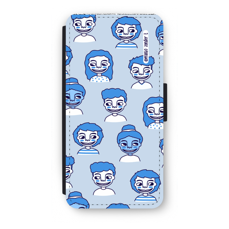 Gezichtjes: iPhone 8 Flip Hoesje