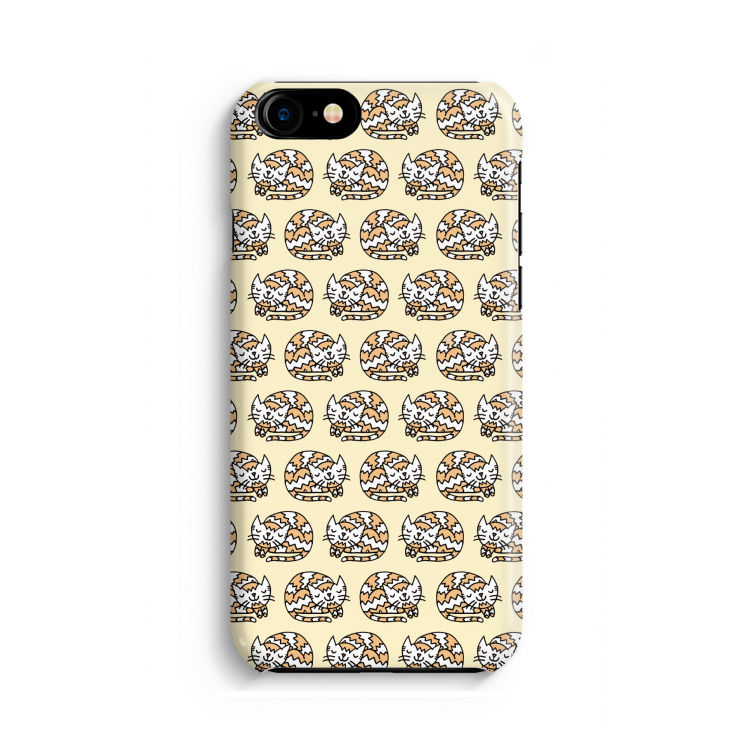 Slapende poes: iPhone 8 Volledig Geprint Hoesje