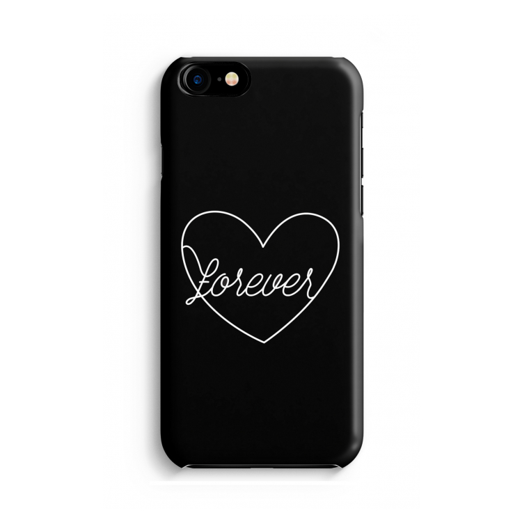 Forever heart black: iPhone 8 Volledig Geprint Hoesje