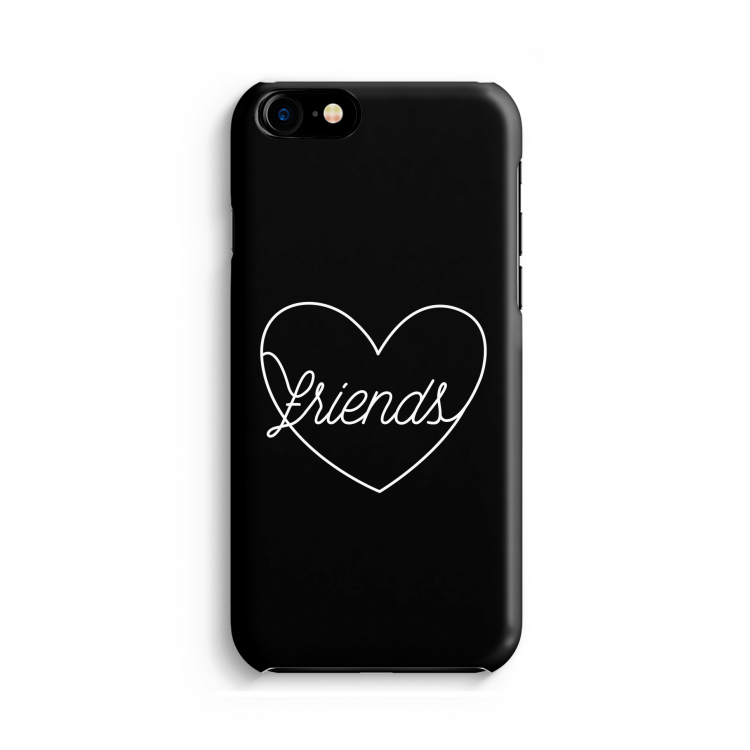 Friends heart black: iPhone 8 Volledig Geprint Hoesje