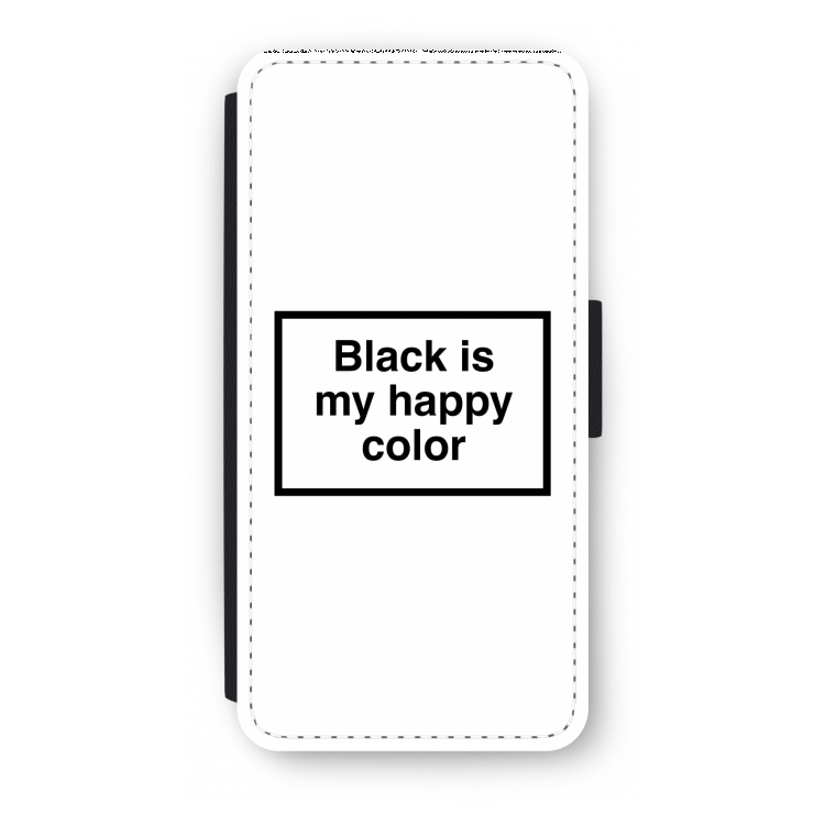 Black is my happy color: iPhone 8 Flip Hoesje