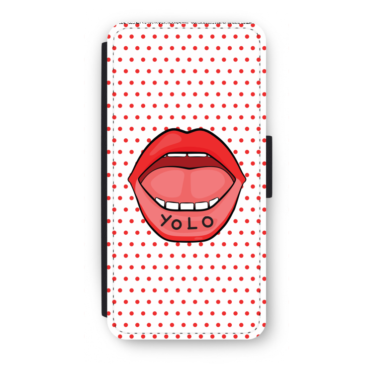 Yolo Denise: iPhone 8 Flip Hoesje