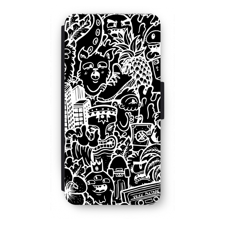 Vexx Black Mixtape: iPhone 8 Flip Hoesje