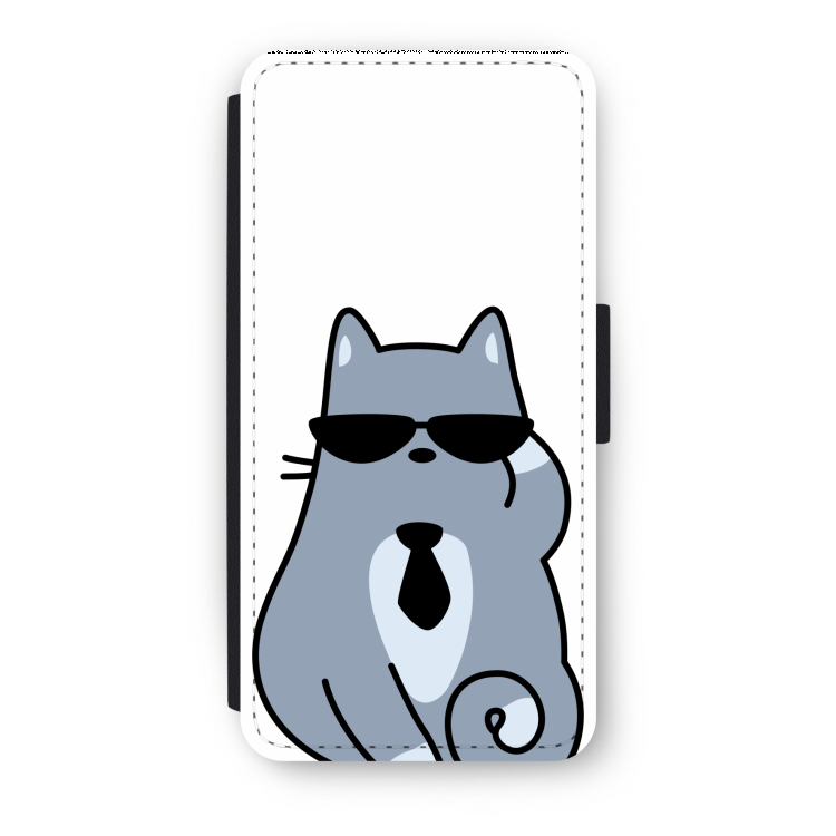Cool cat: iPhone 8 Flip Hoesje