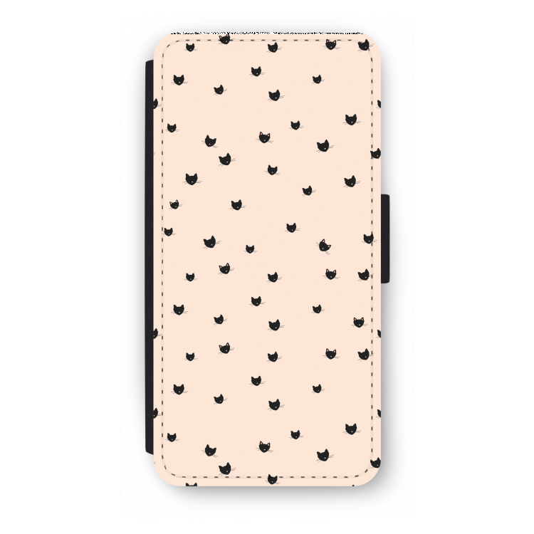 Kleine kattenkopjes: iPhone 8 Flip Hoesje