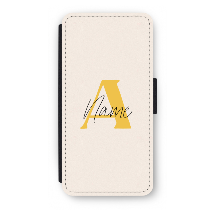 Amber Script: iPhone 8 Flip Hoesje