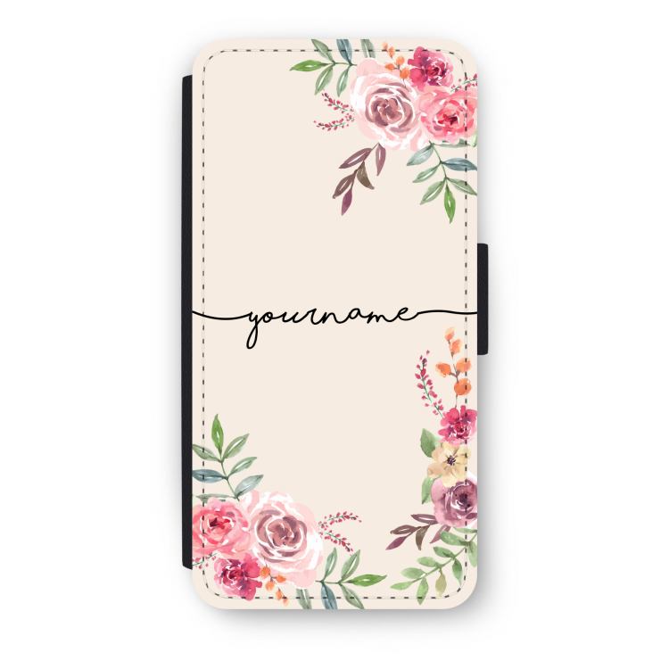 Rozen: iPhone 8 Flip Hoesje