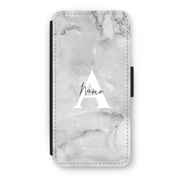 Ivory Marble: iPhone 8 Flip Hoesje