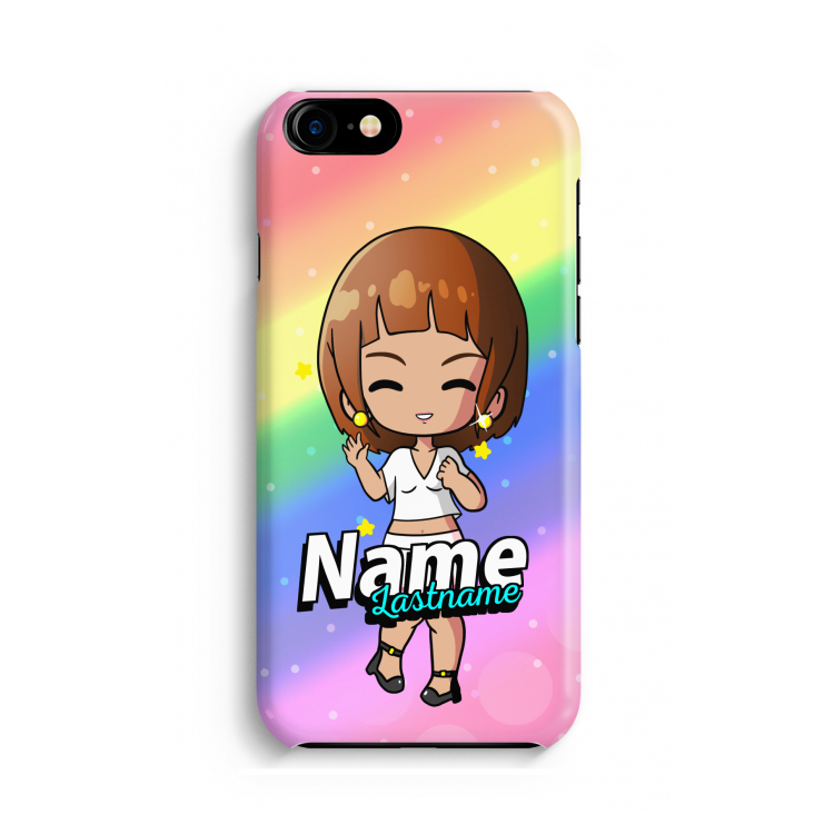 Chibi Maker vrouw: iPhone 8 Volledig Geprint Hoesje
