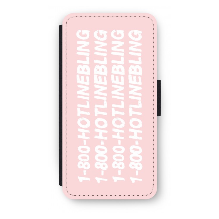 Hotline bling pink: iPhone 8 Plus Flip Hoesje