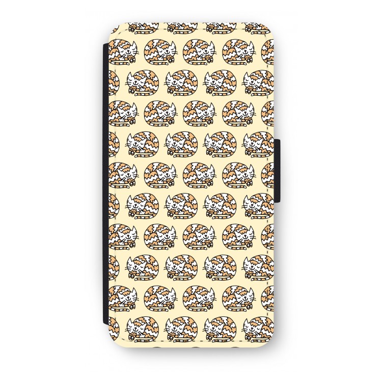 Slapende poes: iPhone 8 Plus Flip Hoesje