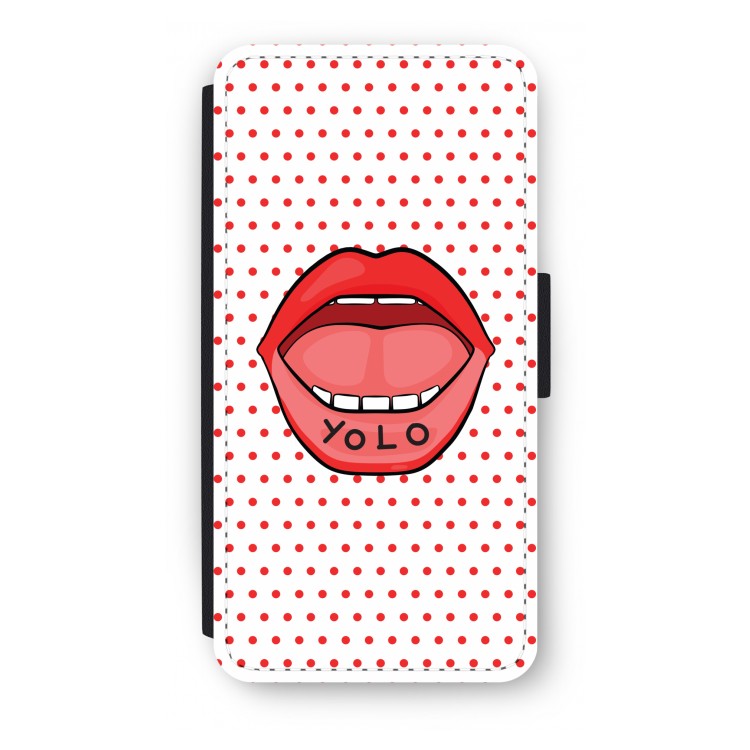 Yolo Denise: iPhone 8 Plus Flip Hoesje