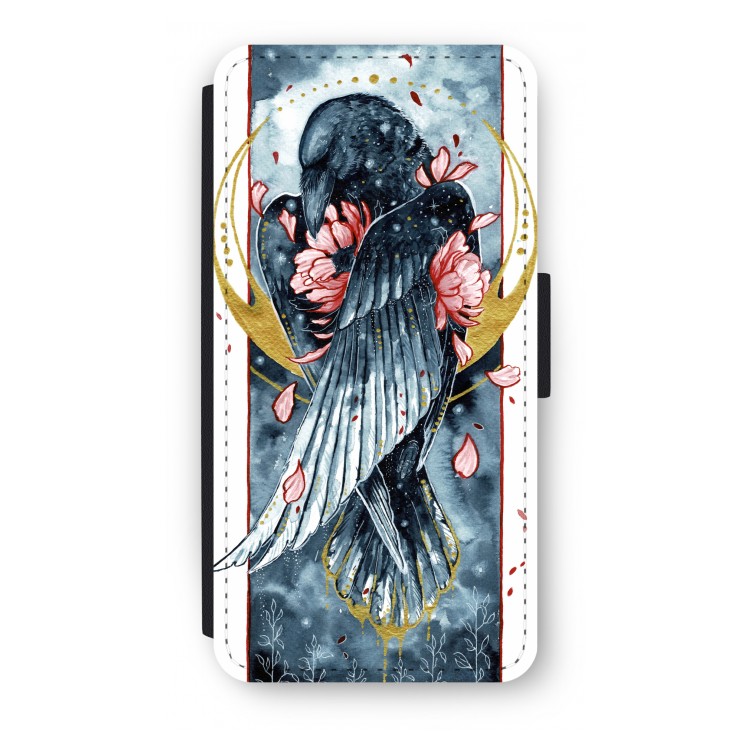 Golden Raven: iPhone 8 Plus Flip Hoesje
