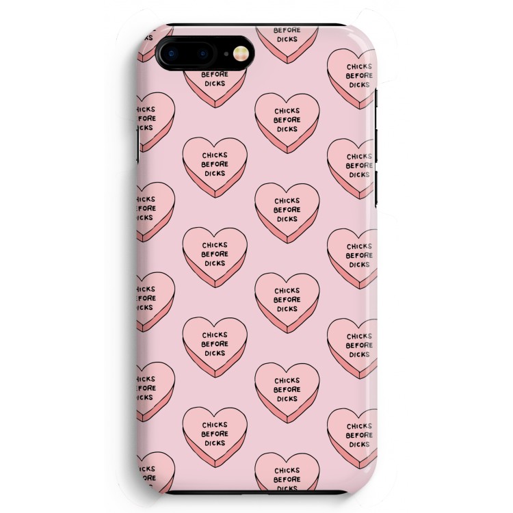 Chicks before dicks: iPhone 8 Plus Volledig Geprint Hoesje