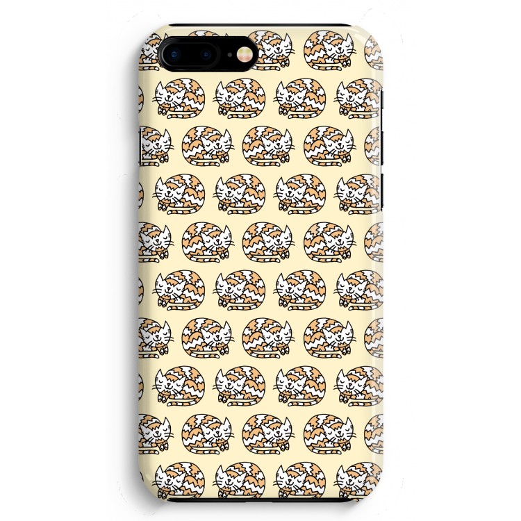 Slapende poes: iPhone 8 Plus Volledig Geprint Hoesje
