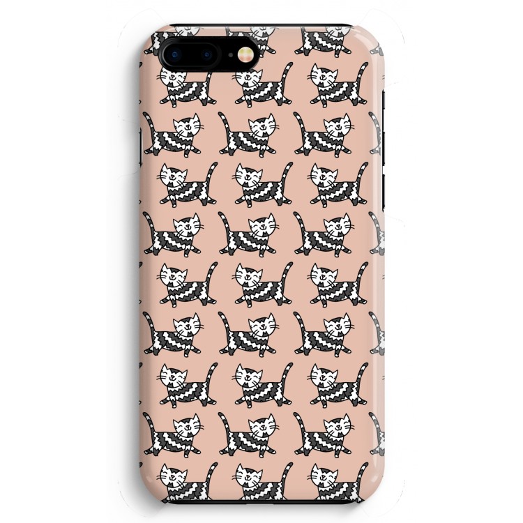Zwarte poes: iPhone 8 Plus Volledig Geprint Hoesje