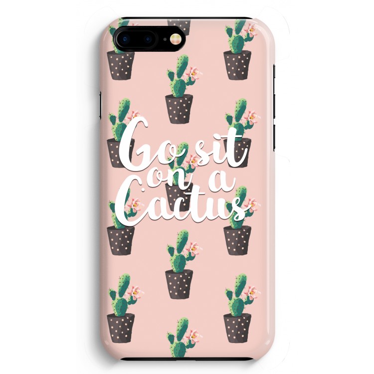 Cactus quote: iPhone 8 Plus Volledig Geprint Hoesje