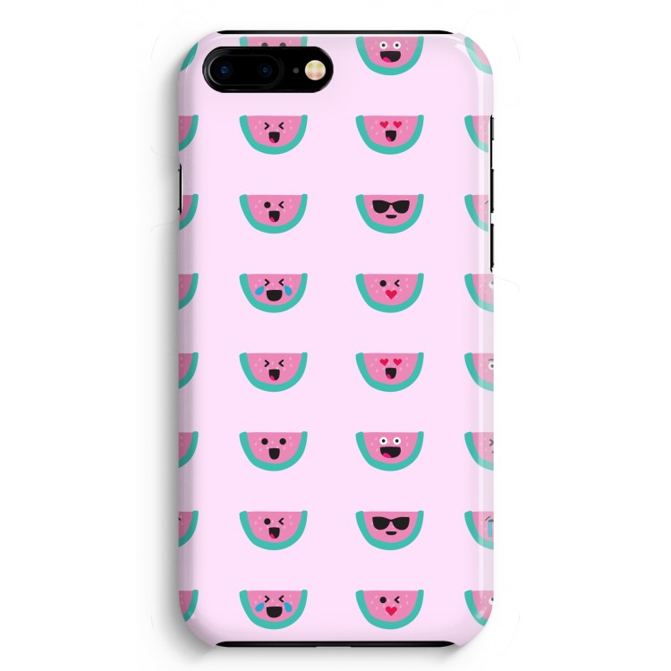 Smiley watermeloenprint: iPhone 8 Plus Volledig Geprint Hoesje