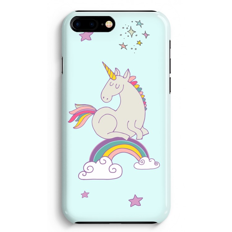 Regenboog eenhoorn: iPhone 8 Plus Volledig Geprint Hoesje