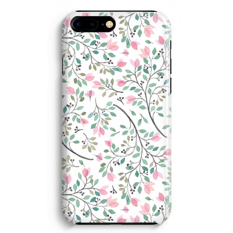 Sierlijke bloemen: iPhone 8 Plus Volledig Geprint Hoesje