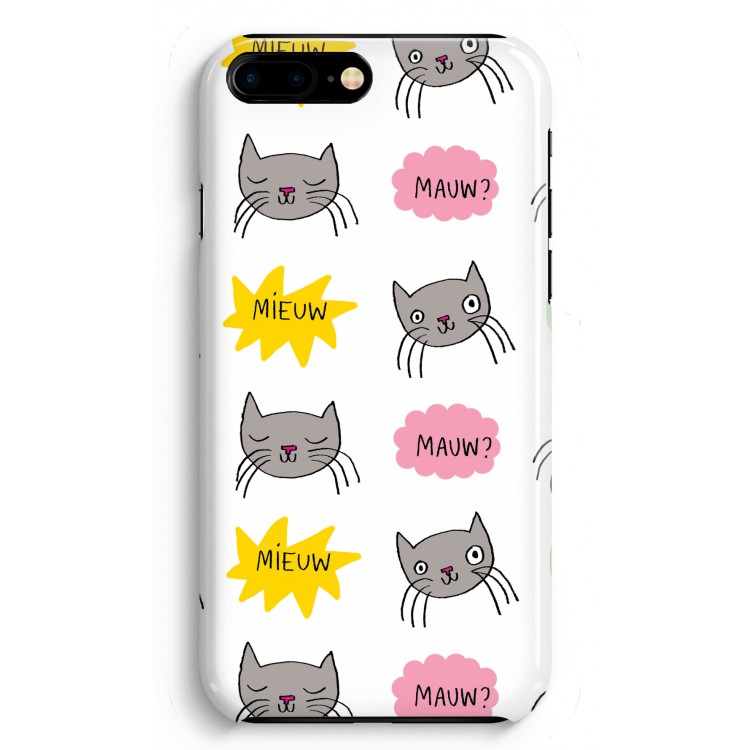 Meow: iPhone 8 Plus Volledig Geprint Hoesje