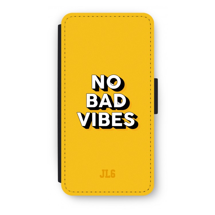 No Bad Vibes: iPhone 8 Plus Flip Hoesje