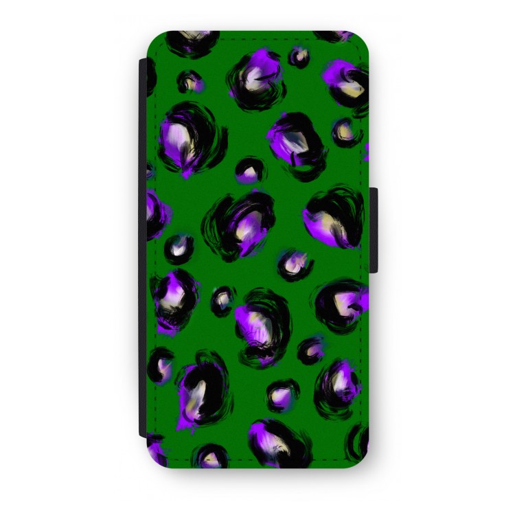 Green Cheetah: iPhone 8 Plus Flip Hoesje