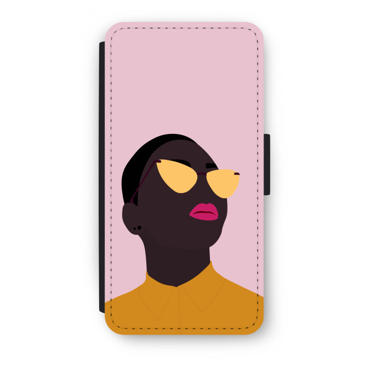 Yellow glasses: iPhone 8 Plus Flip Hoesje